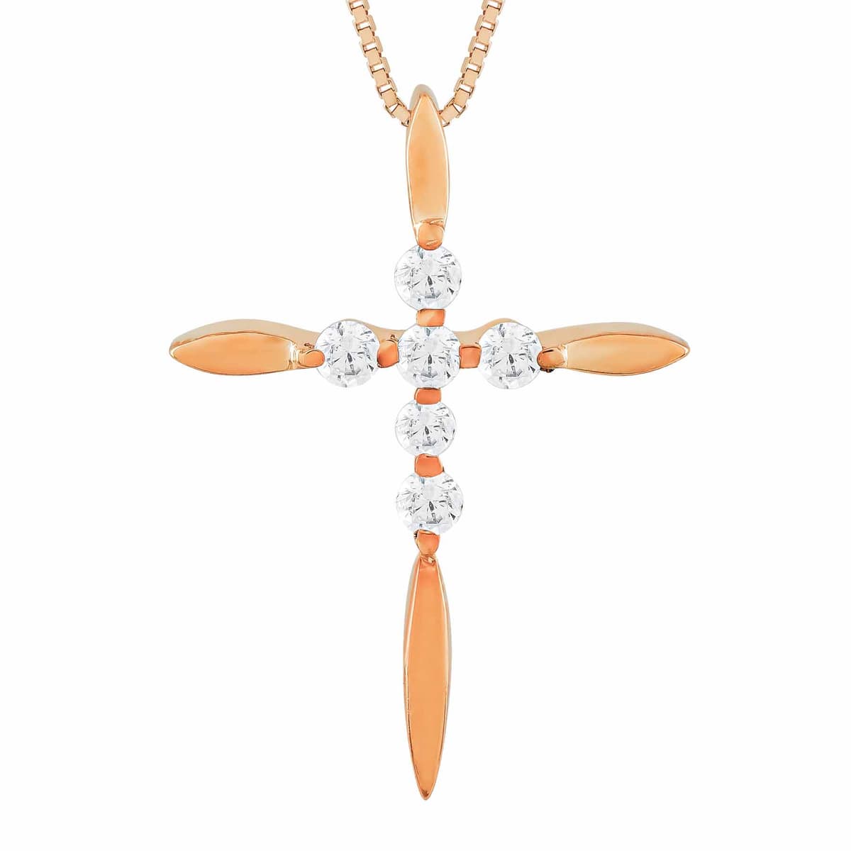 Girls' Baptism Crosses Gofas Rose Gold