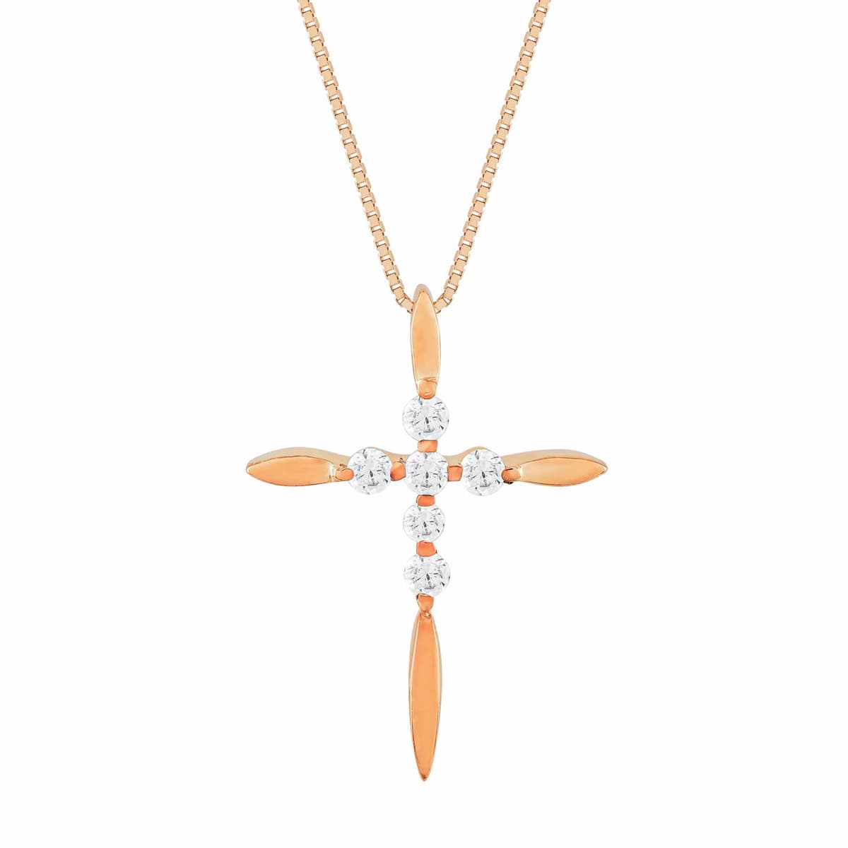 Girls' Baptism Crosses Gofas Rose Gold