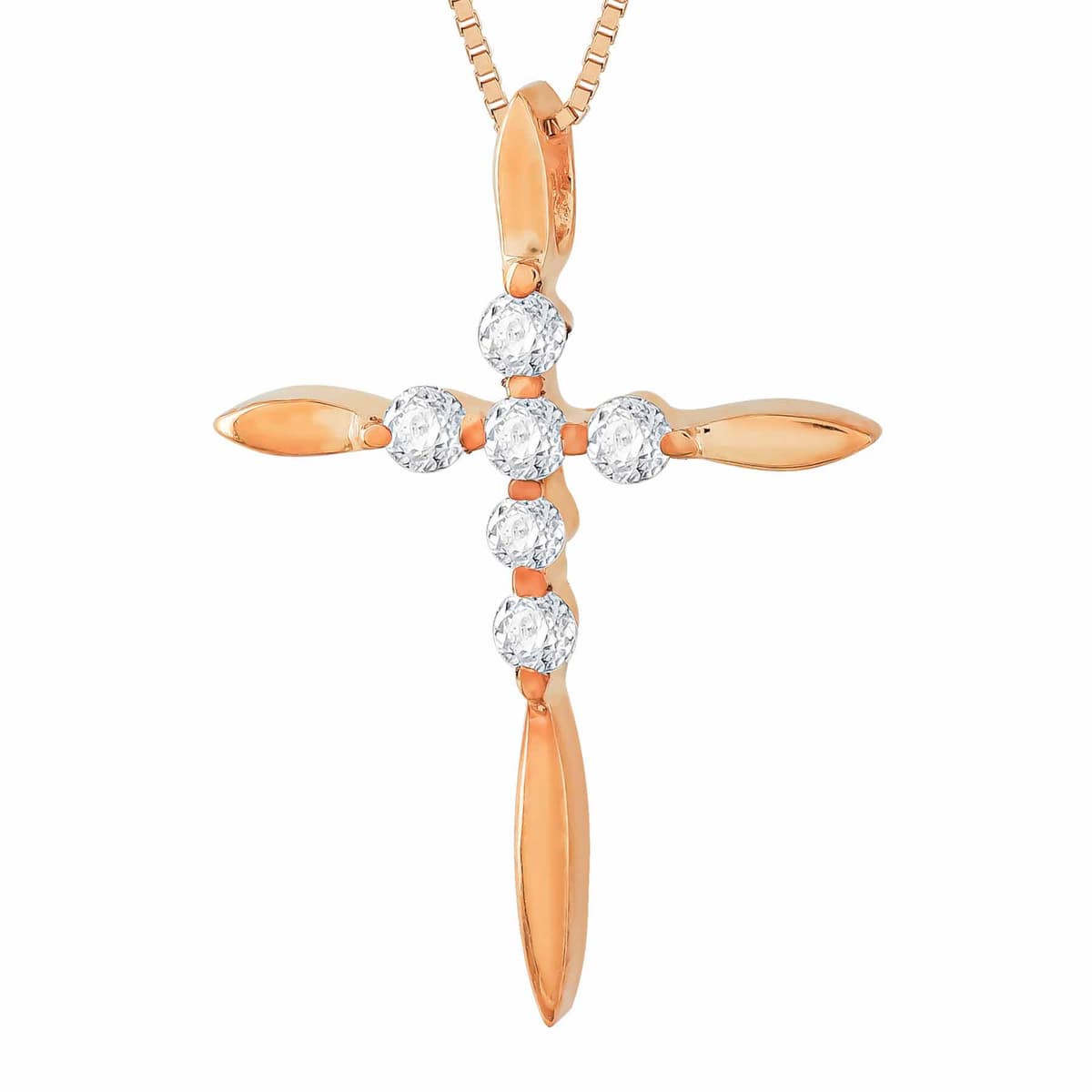 Girls' Baptism Crosses Gofas Rose Gold