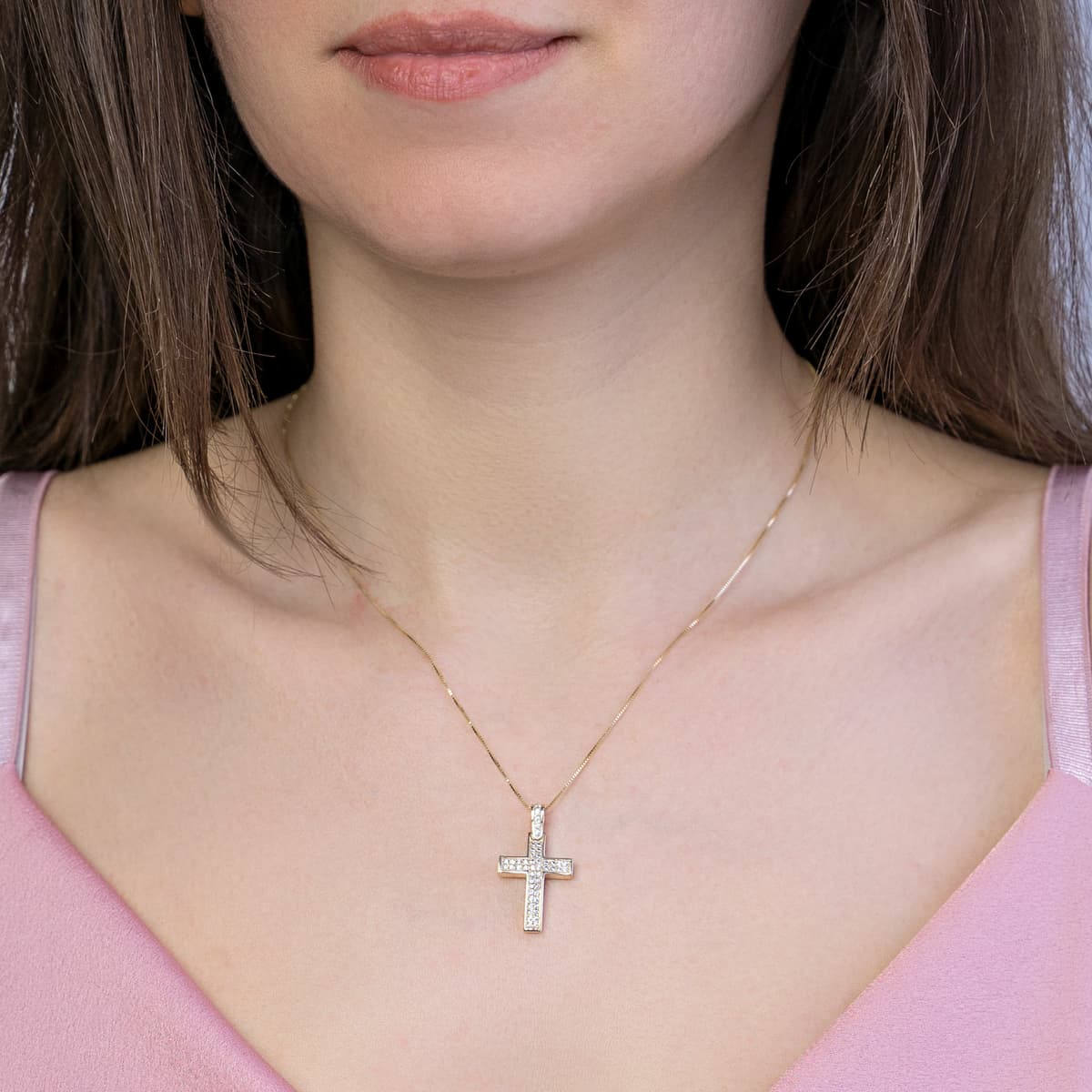 Girls' Baptism Crosses Gofas Gold