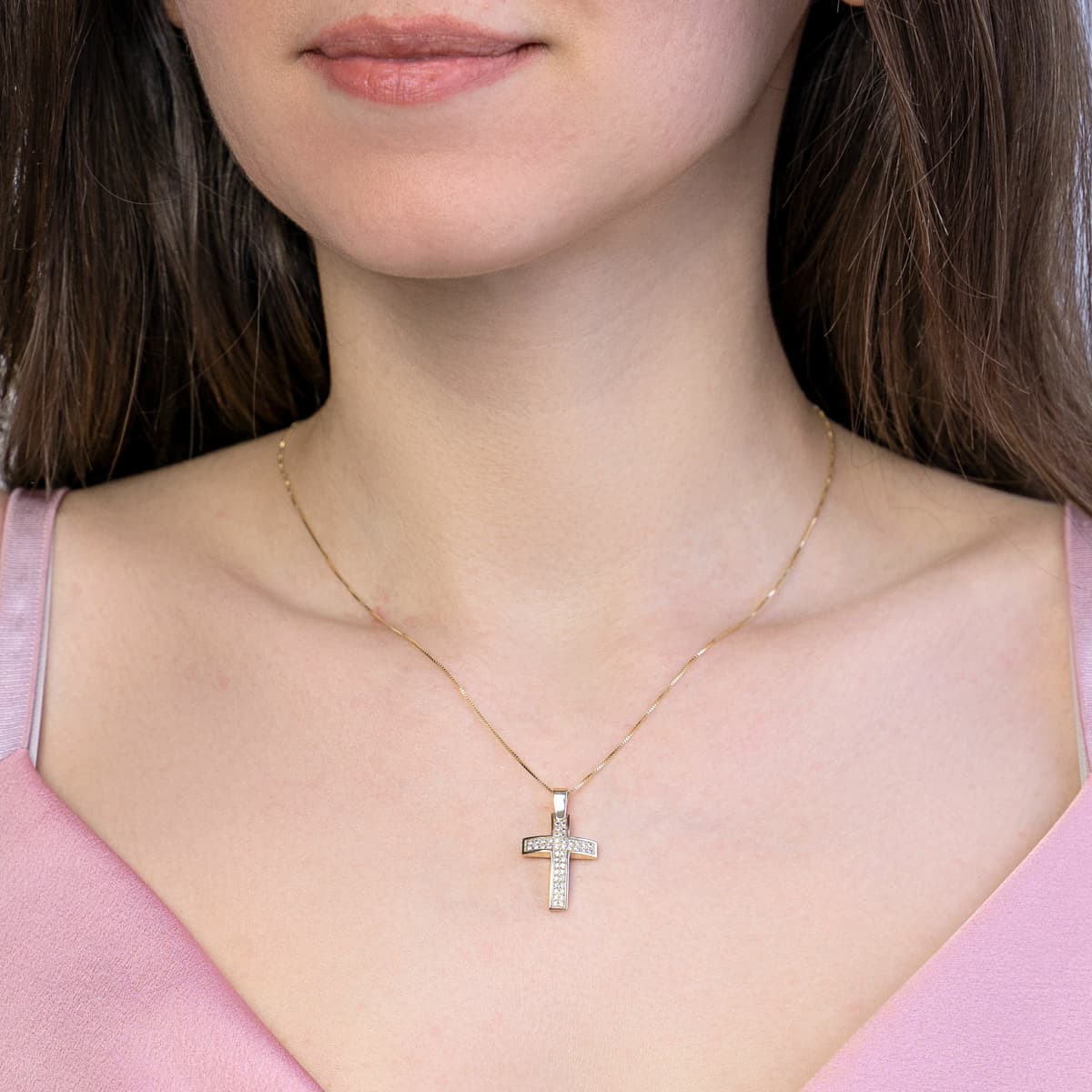 Girls' Baptism Crosses Gofas Gold