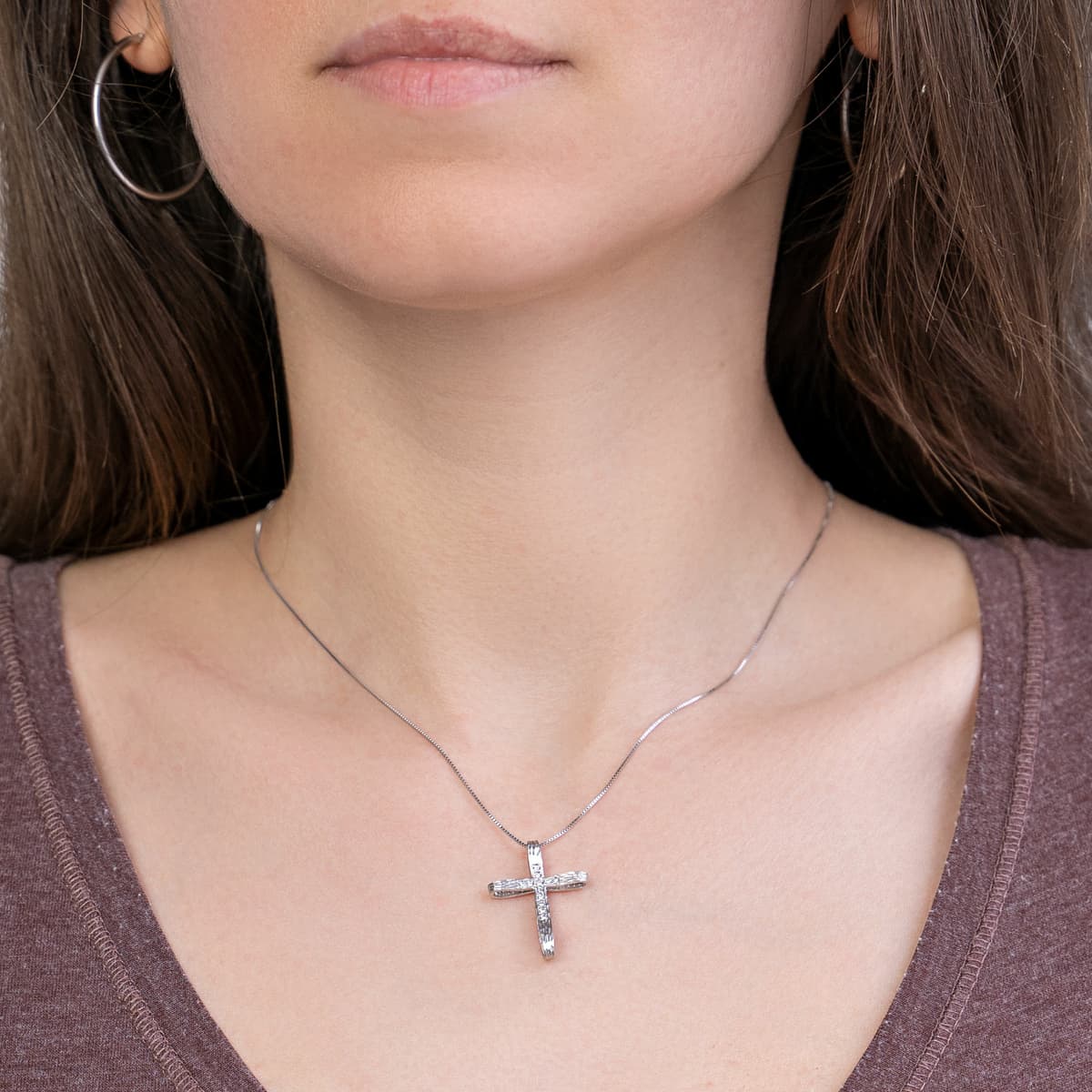 Girls' Baptism Crosses Gofas Silver