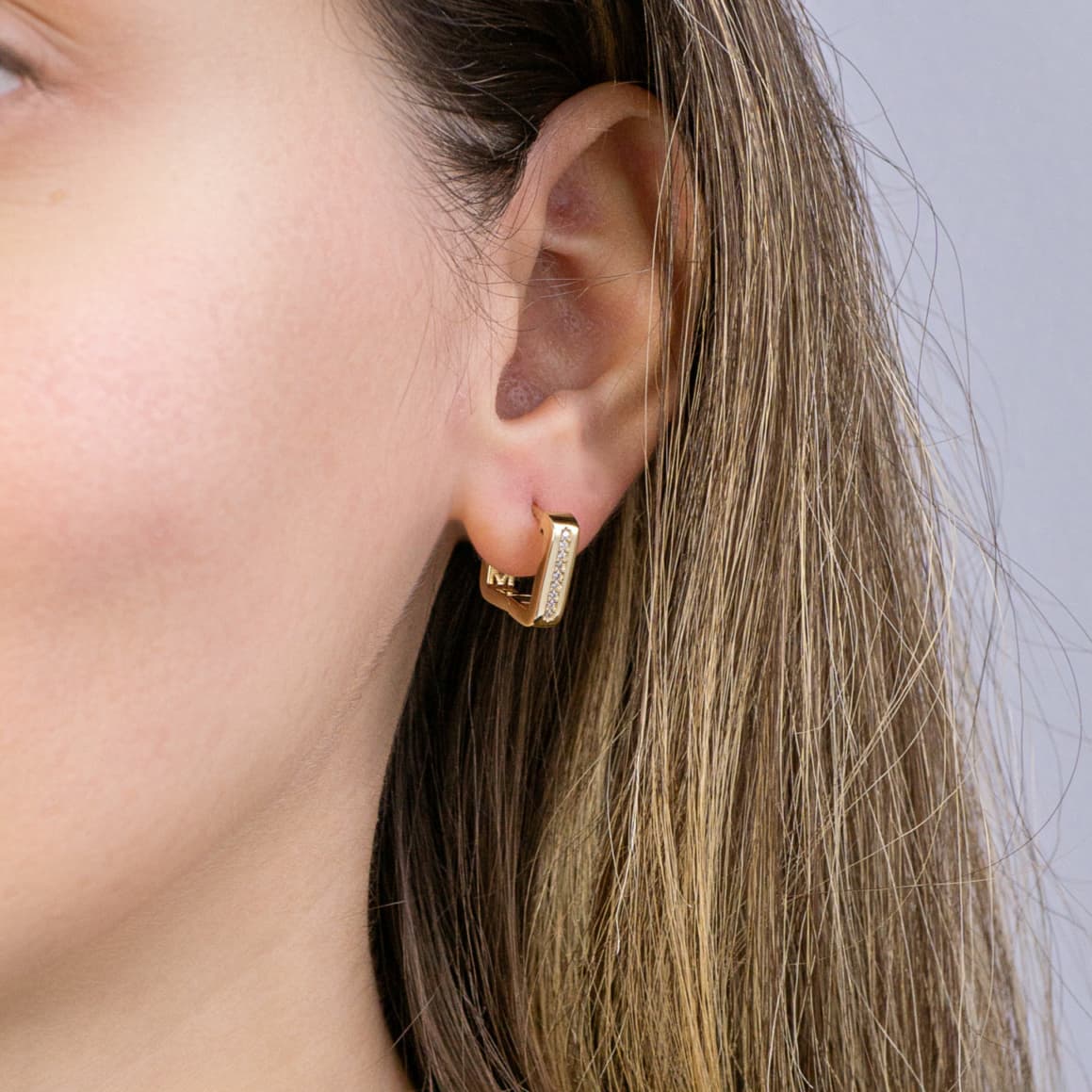 Women's Hoop Earrings Gofas Gold