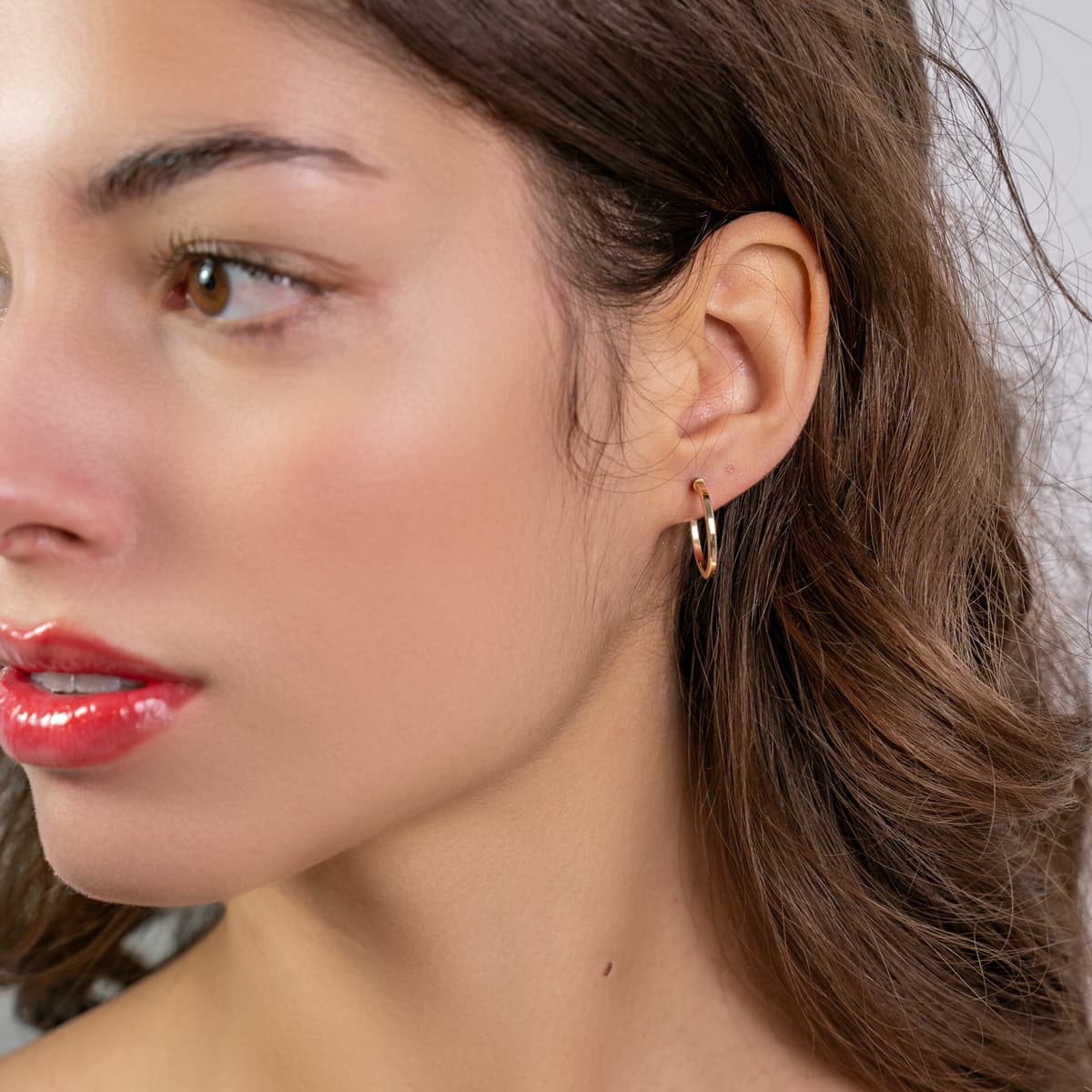 Women's Hoop Earrings Gofas Gold