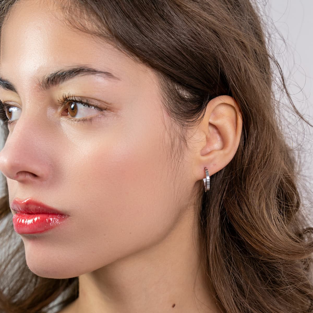 Women's Hoop Earrings Gofas Silver