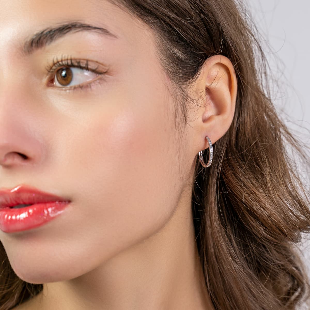 Women's Hoop Earrings Gofas Silver