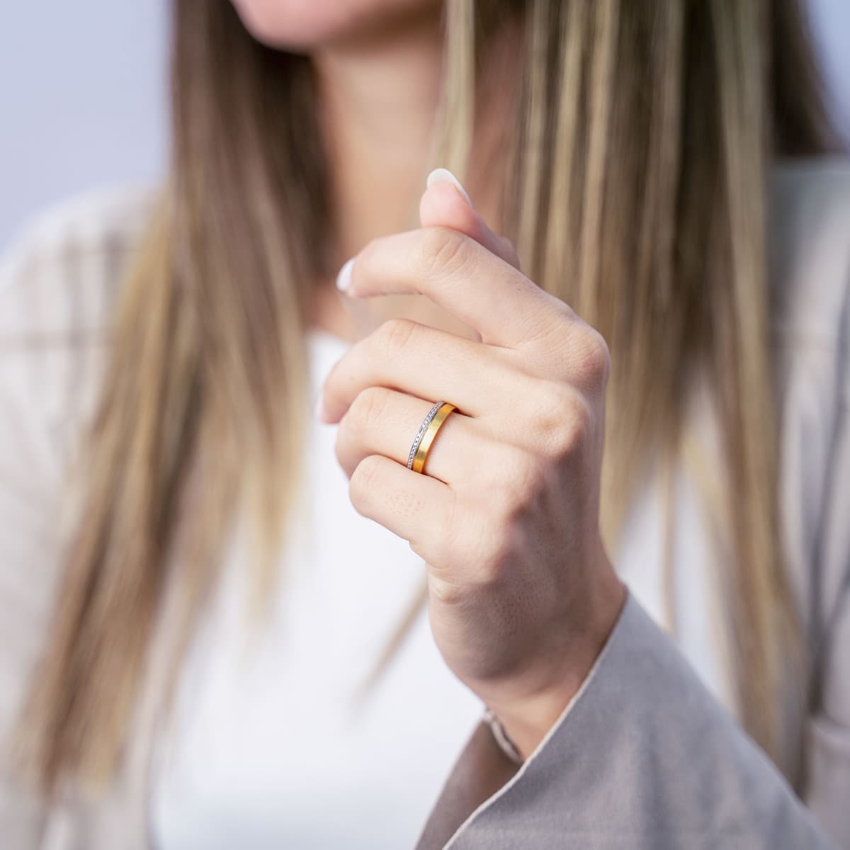 Women's Wedding Bands FACADORO Gold