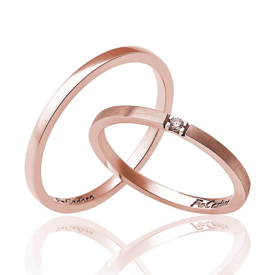 Men's Rings FACADORO Rose Gold