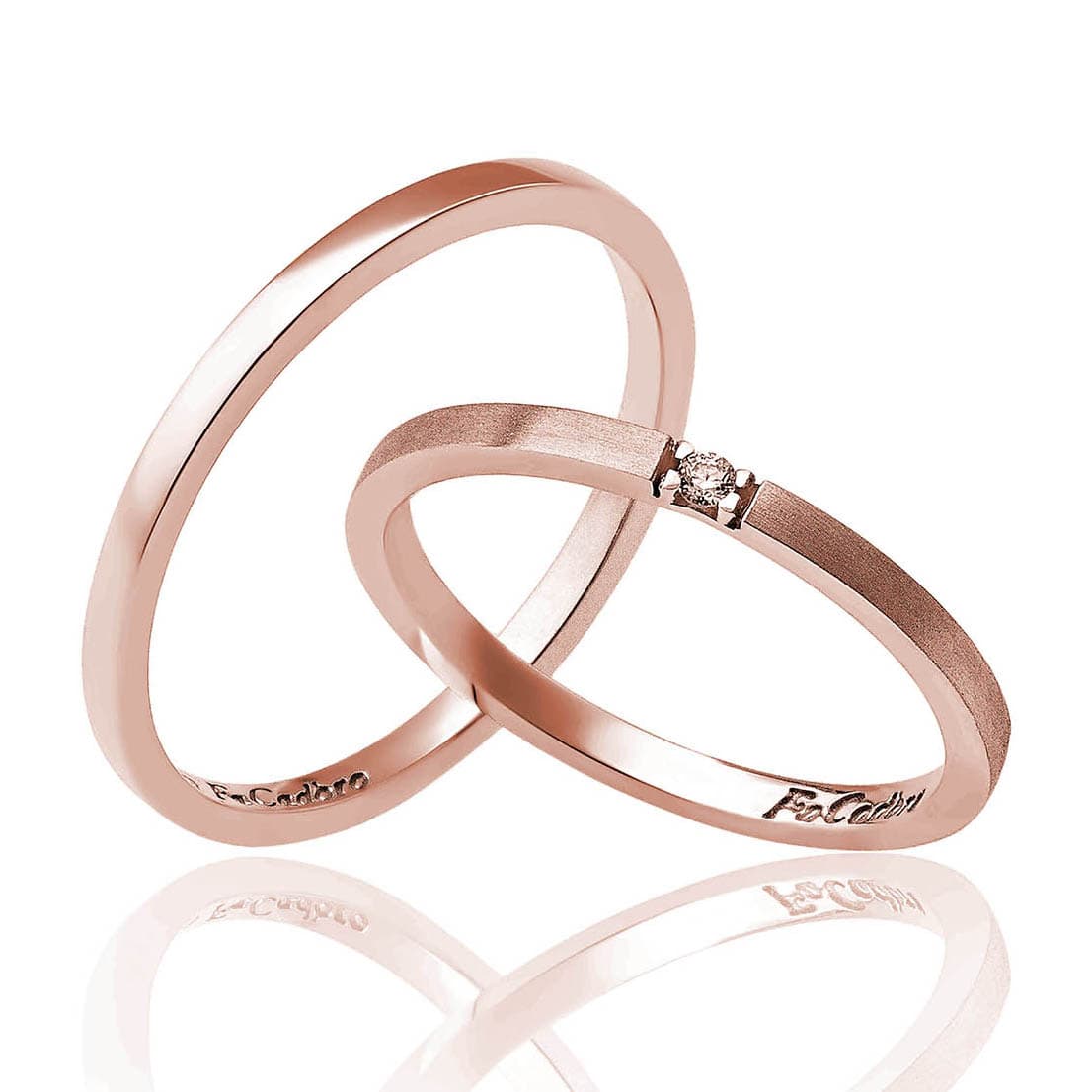 Men's Rings FACADORO Rose Gold