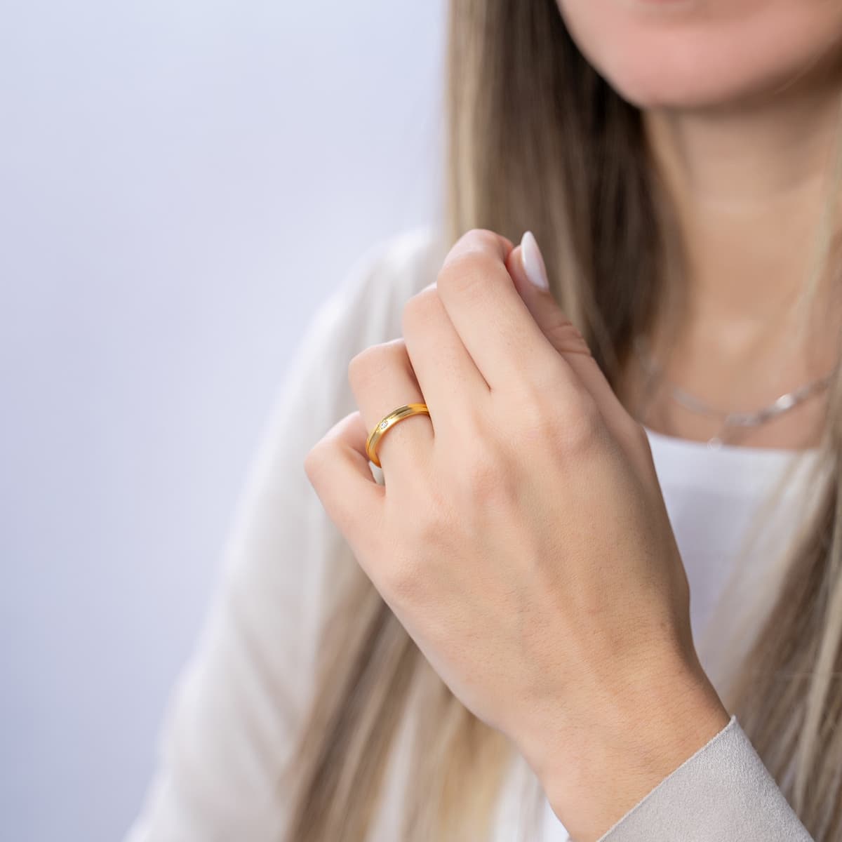 Women's Wedding Bands FACADORO Silver