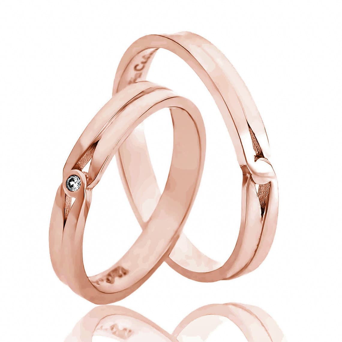 Men's Rings FACADORO Rose Gold