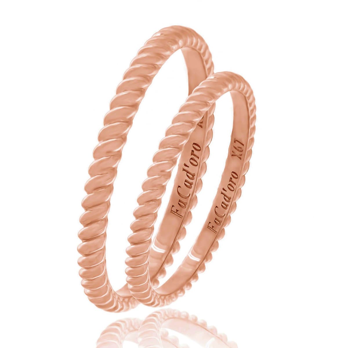Men's Rings FACADORO Rose Gold