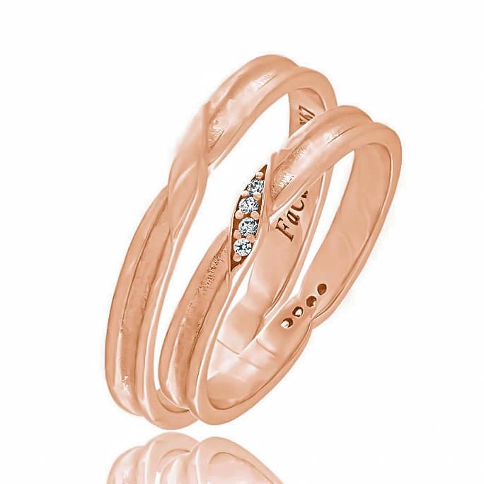 Men's Rings FACADORO Rose Gold