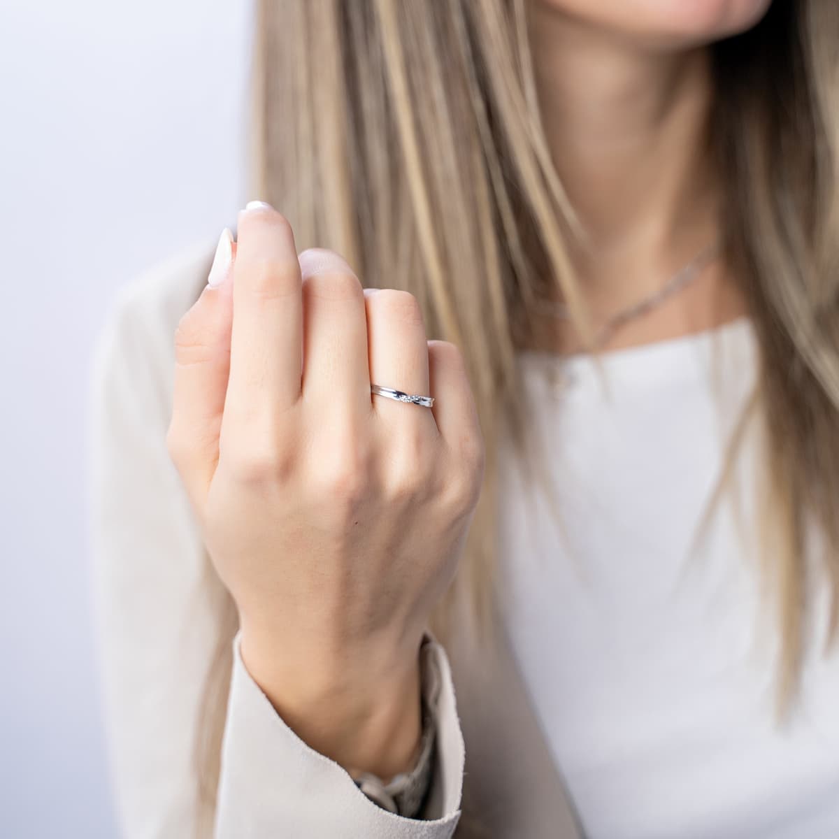 Women's Wedding Bands FACADORO Silver