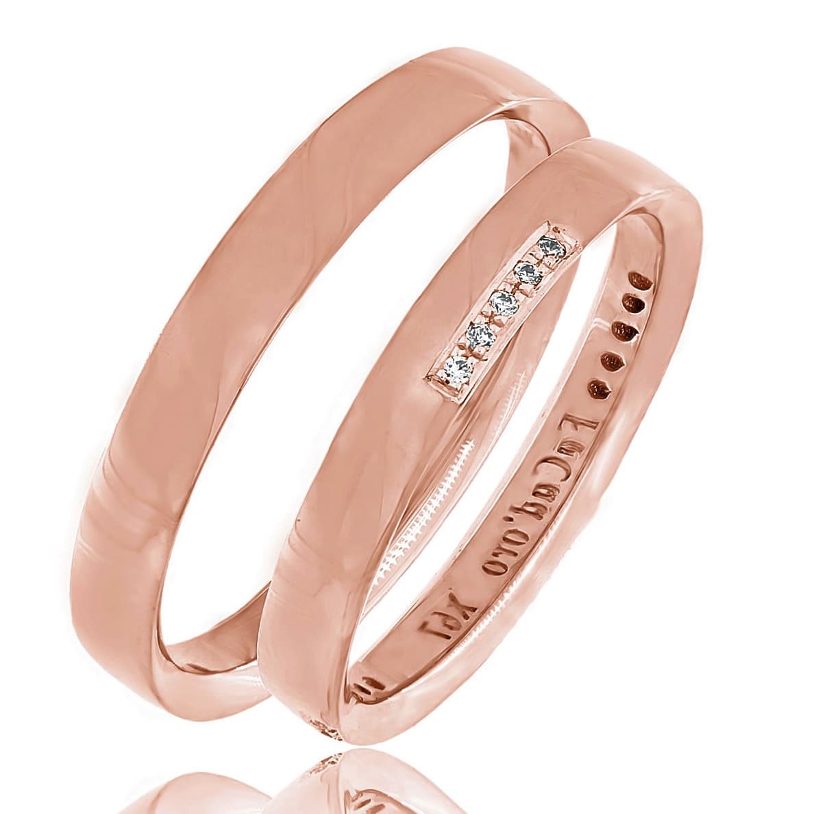 Men's Rings FACADORO Rose Gold