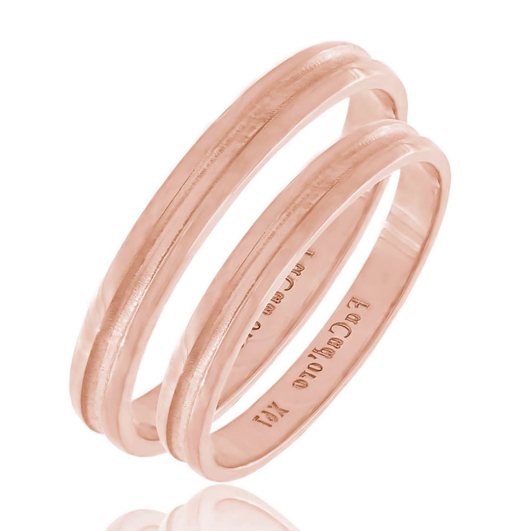 Men's Rings FACADORO Rose Gold