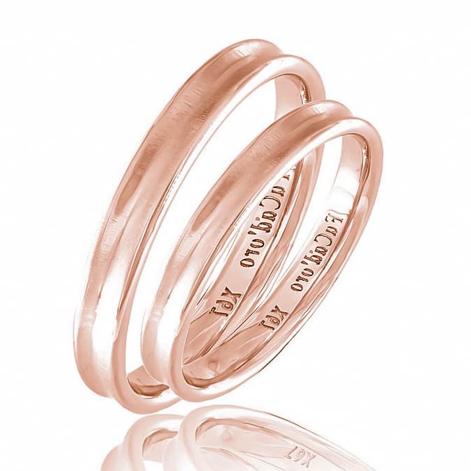 Men's Rings FACADORO Rose Gold