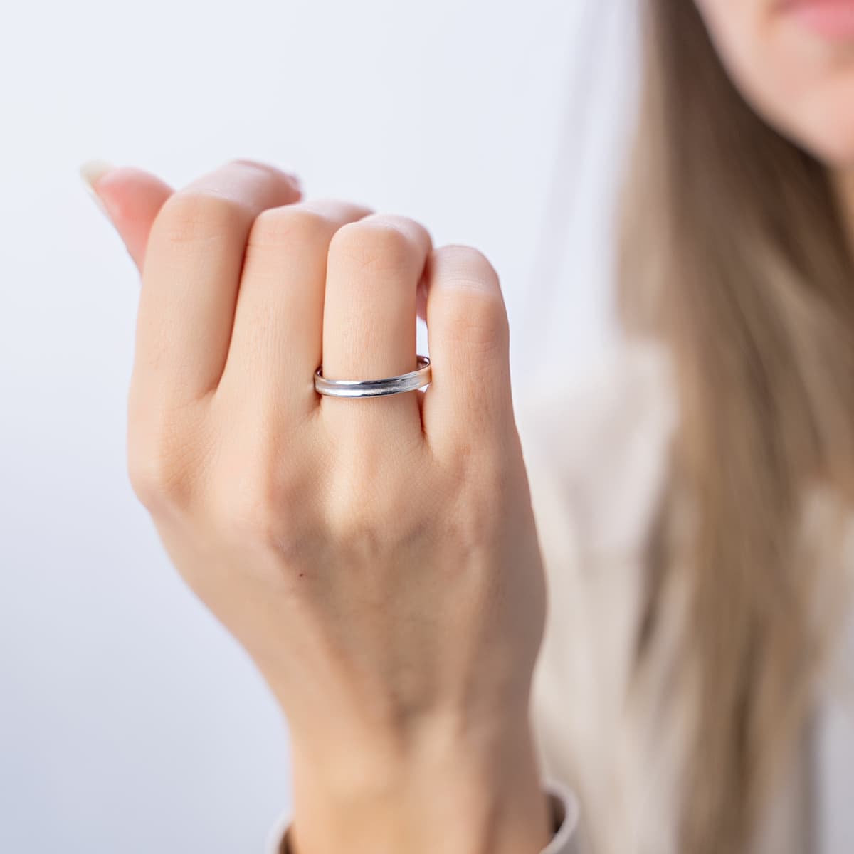 Women's Wedding Bands FACADORO Silver