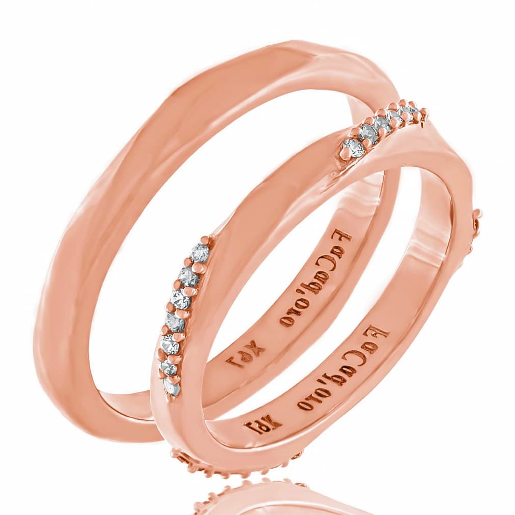 Men's Rings FACADORO Rose Gold