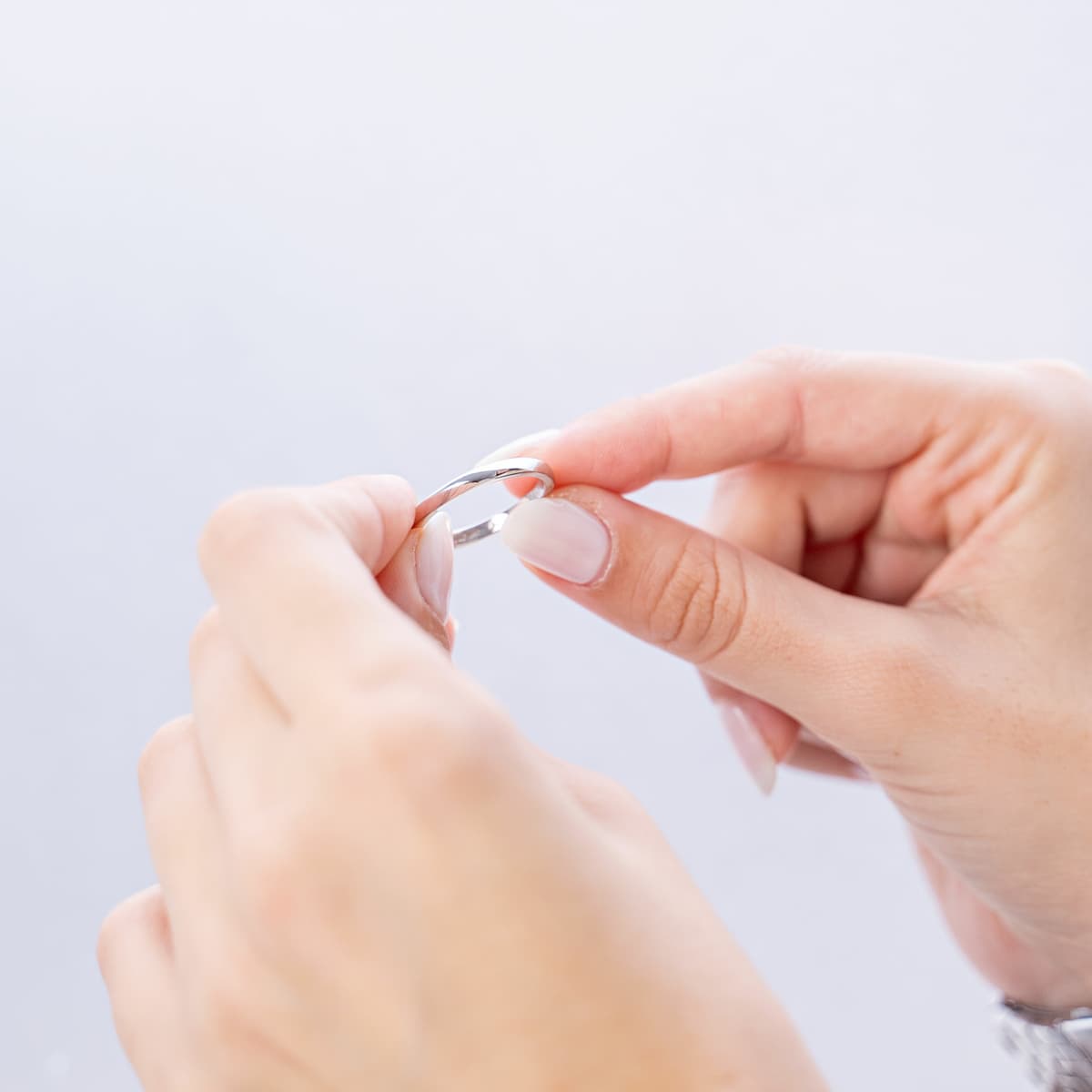 Women's Wedding Bands FACADORO Silver