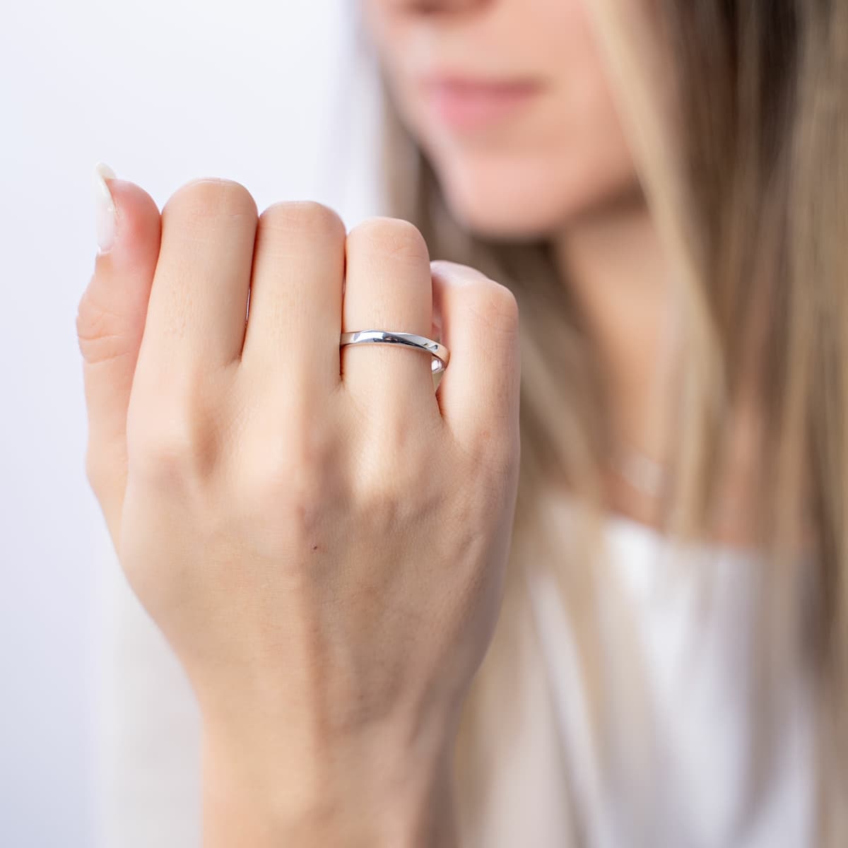 Women's Wedding Bands FACADORO Silver