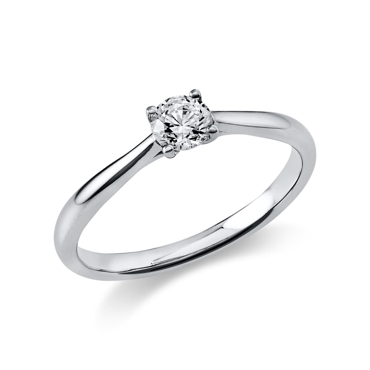 Diamond Group Μονόπετρο Δαχτυλίδι με Διαμάντι Brilliant από Λευκό Χρυσό 18 Καρατίων DDX383