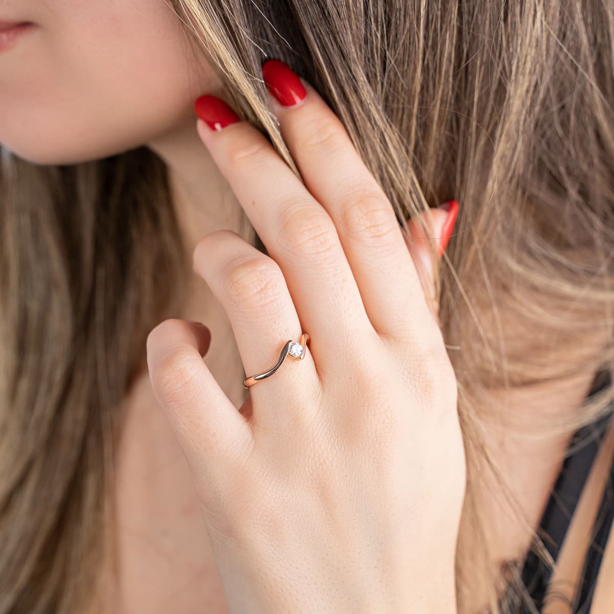 Women's Engagement Rings Diamond Group Rose Gold