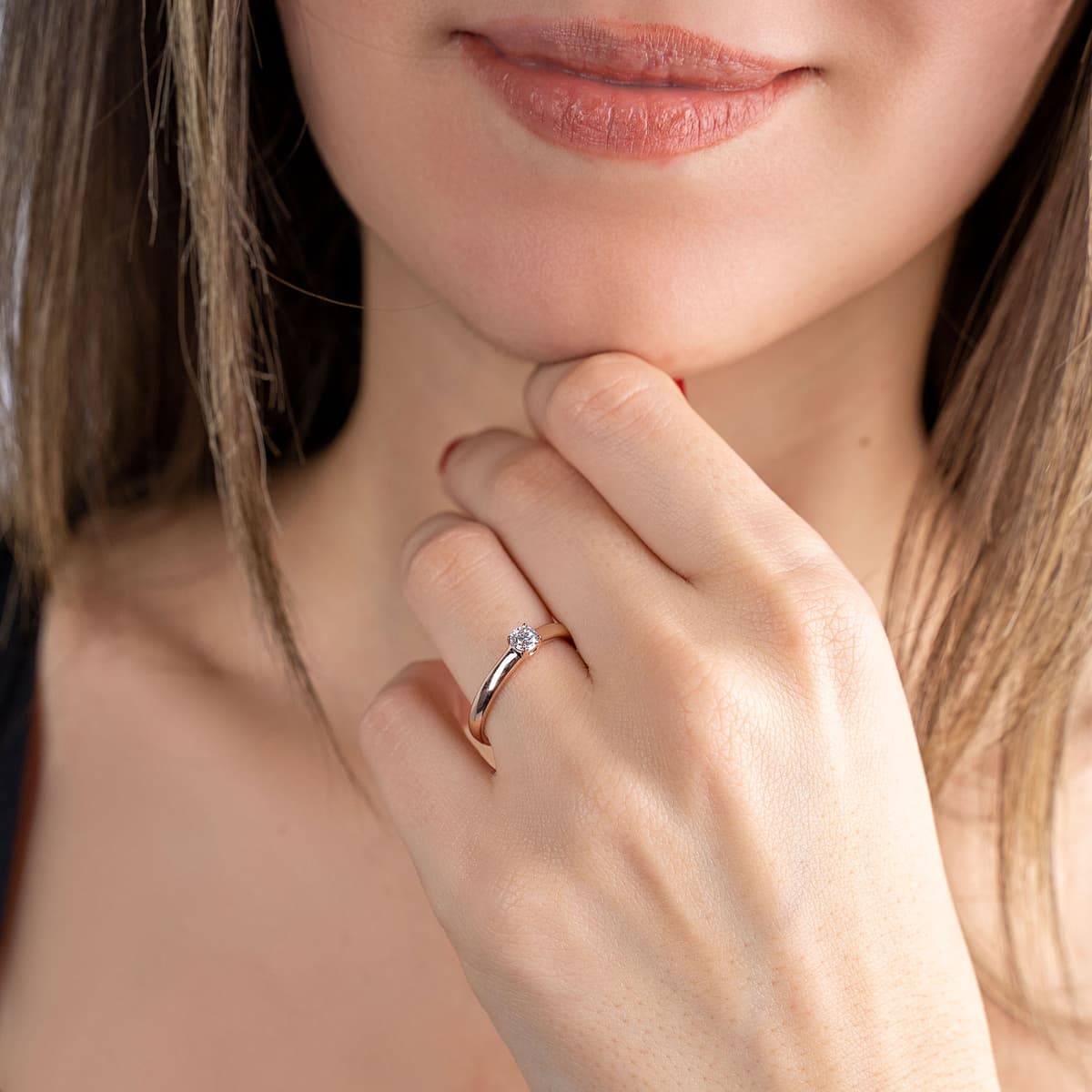 Women's Rings Diamond Group Rose Gold