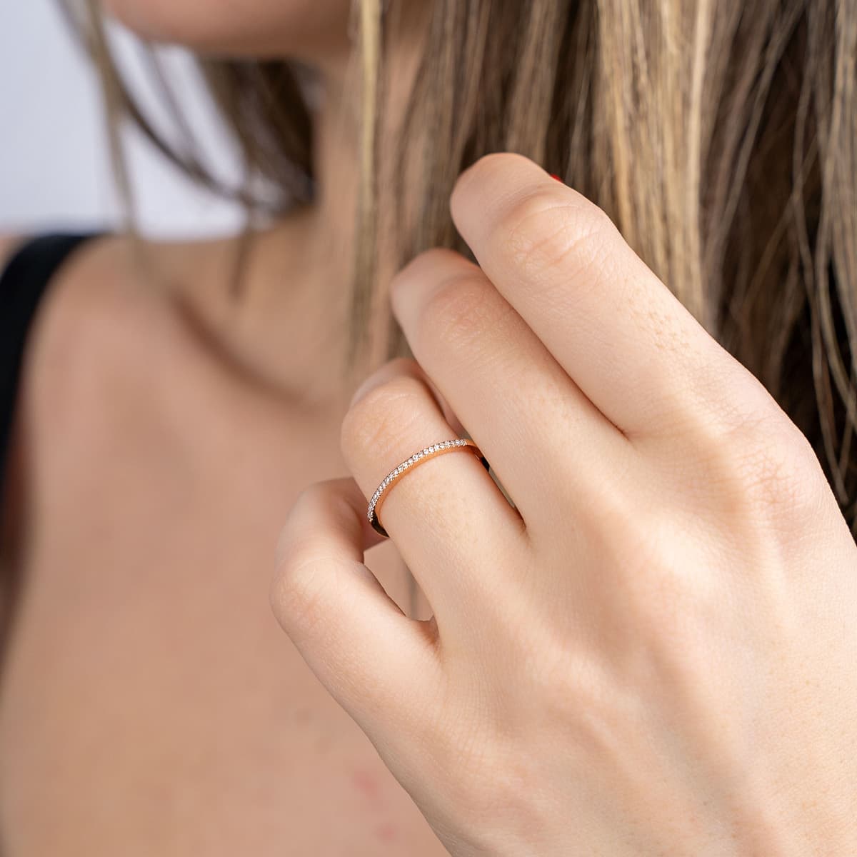 Women's Rings Diamond Group Rose Gold