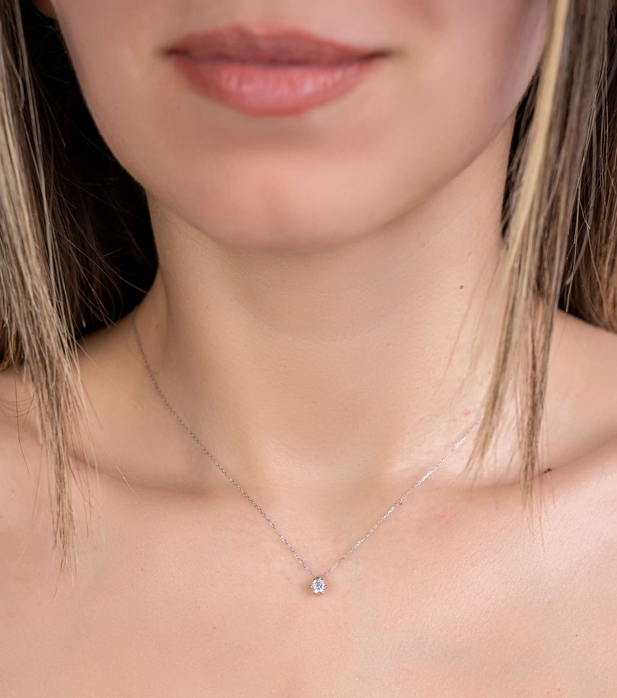 Women's Necklaces Diamond Group Silver