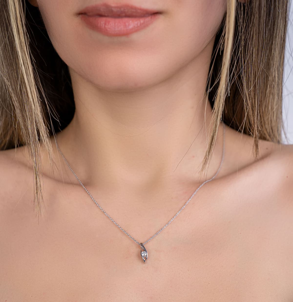 Women's Necklaces Diamond Group Silver