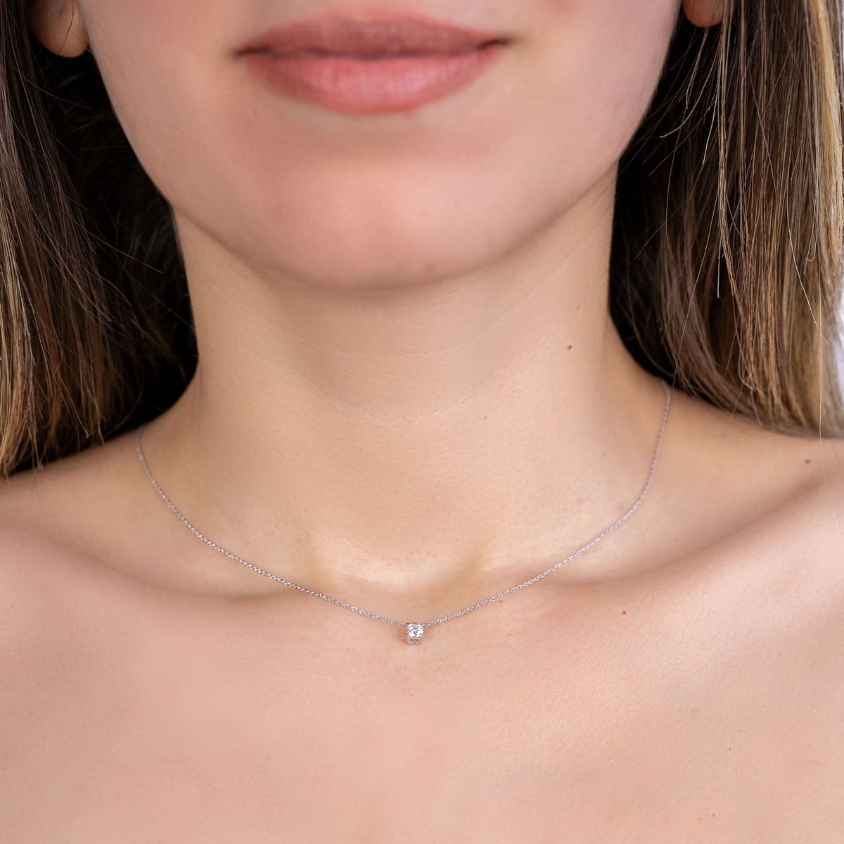 Women's Necklaces Diamond Group Silver