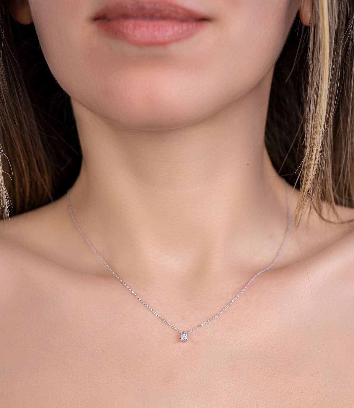 Women's Necklaces Diamond Group Silver