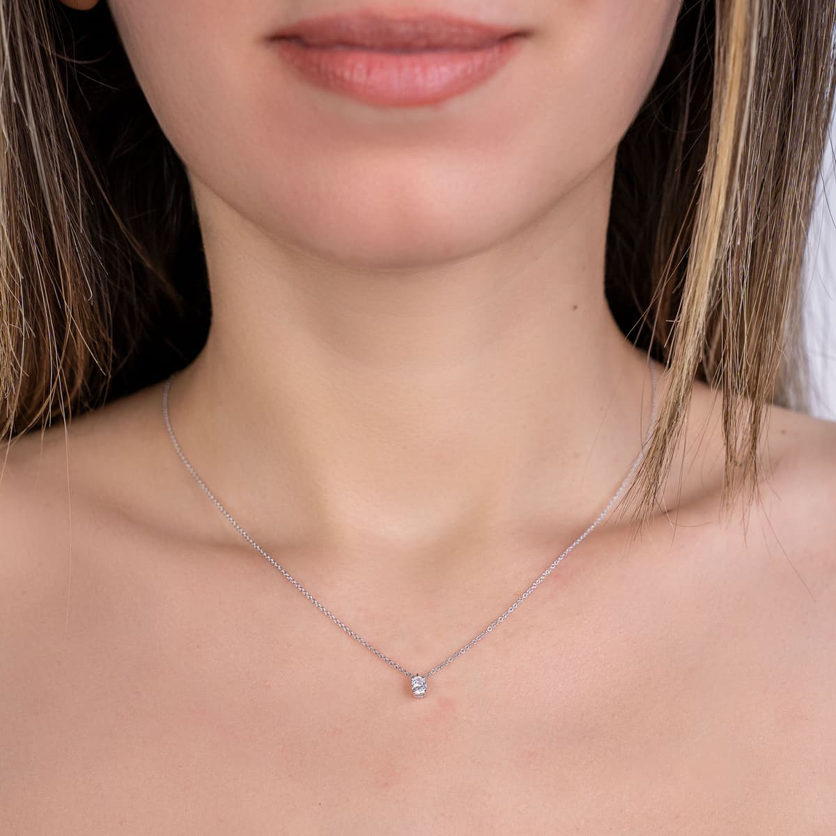 Women's Necklaces Diamond Group Silver