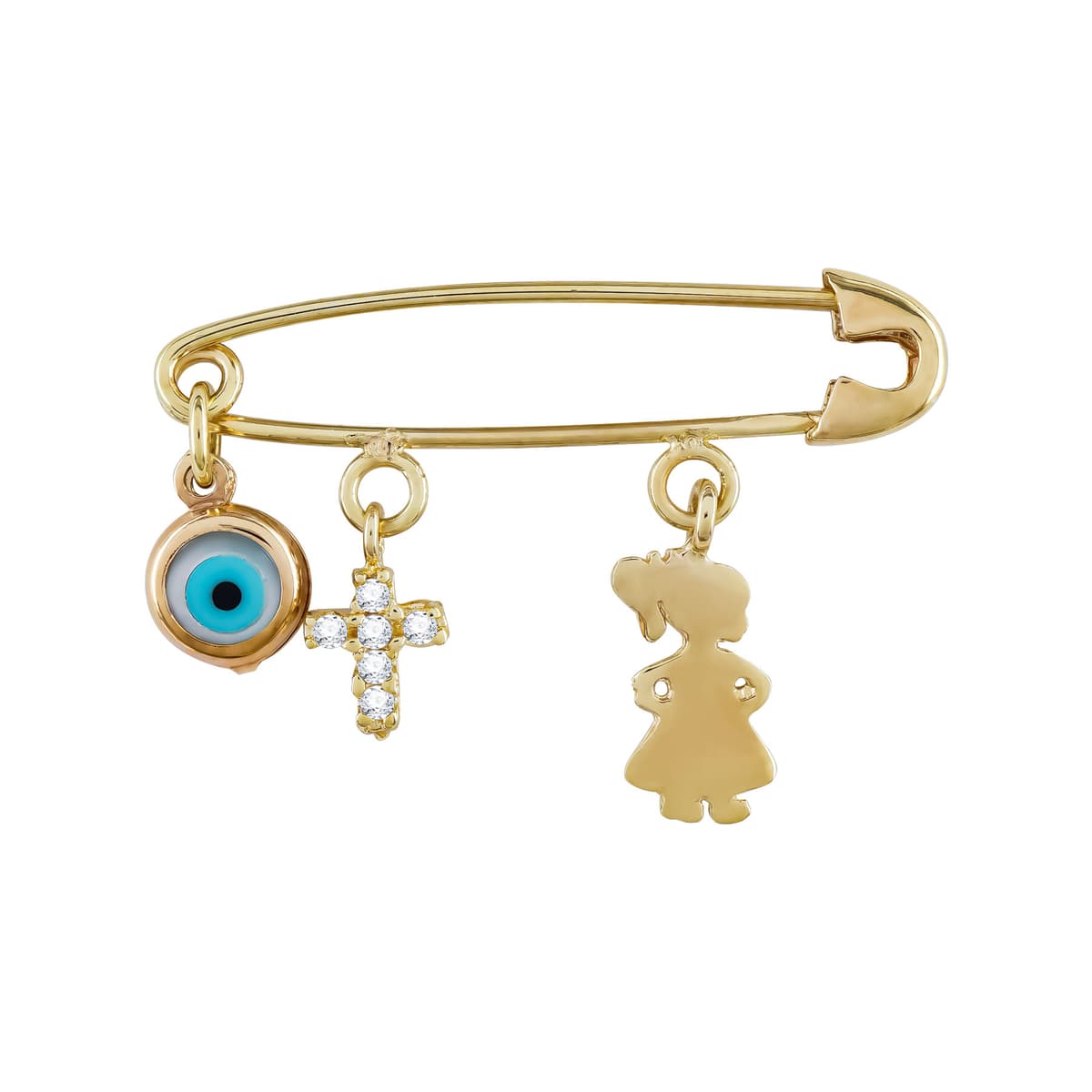 Παραμάνα Για Νεογέννητο Από Κίτρινο Χρυσό 9 Καρατίων PR118857