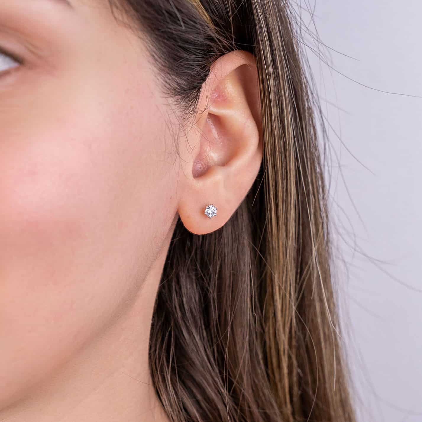 Women's Earrings Diamond Group Silver