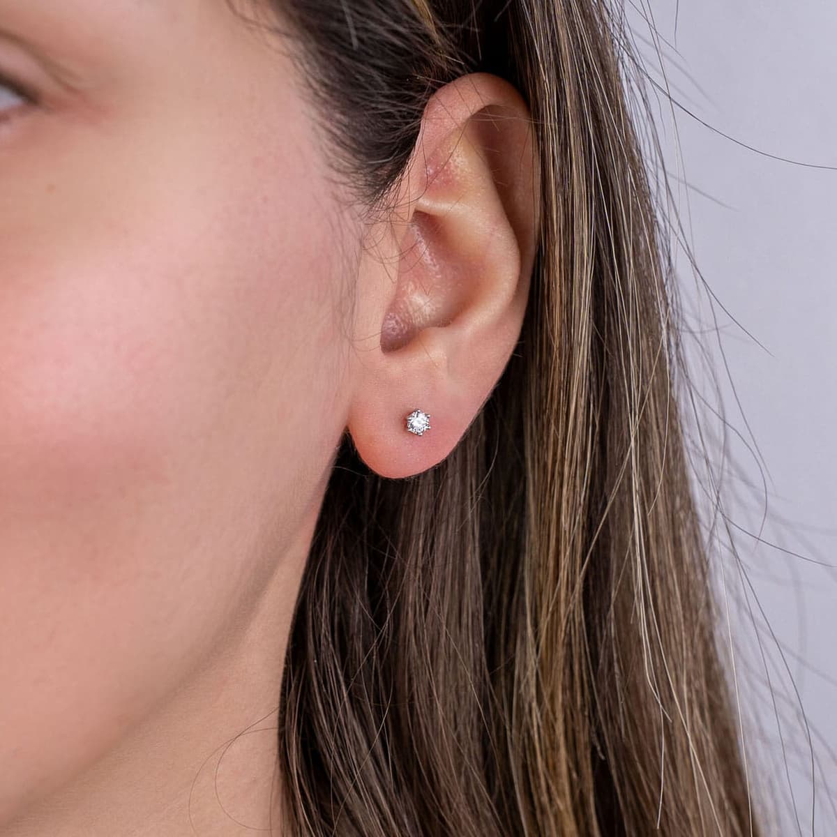 Women's Earrings Diamond Group Silver