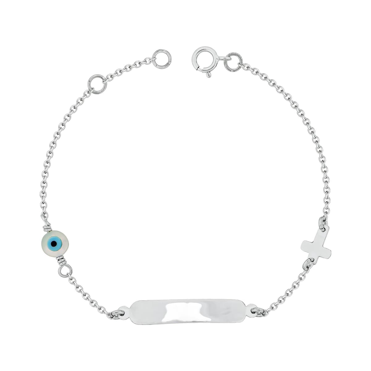 Παιδική Ταυτότητα από Λευκό Χρυσό 14 Καρατίων TVR121330