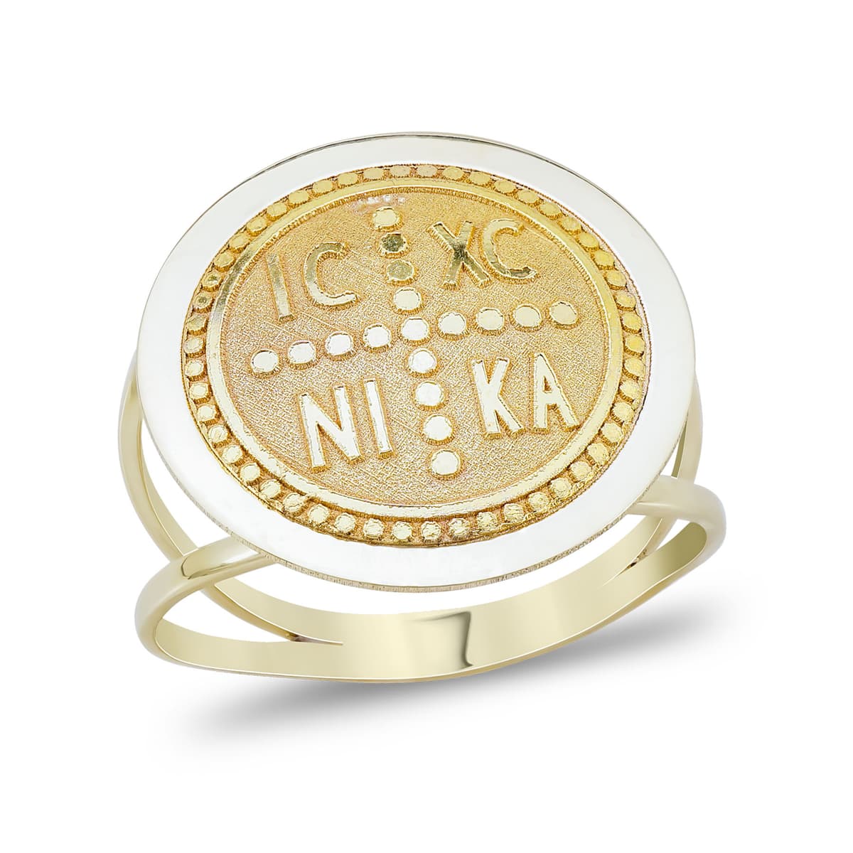 Δαχτυλίδι Φυλαχτό από Κίτρινο Χρυσό 14 Καρατίων DX1483