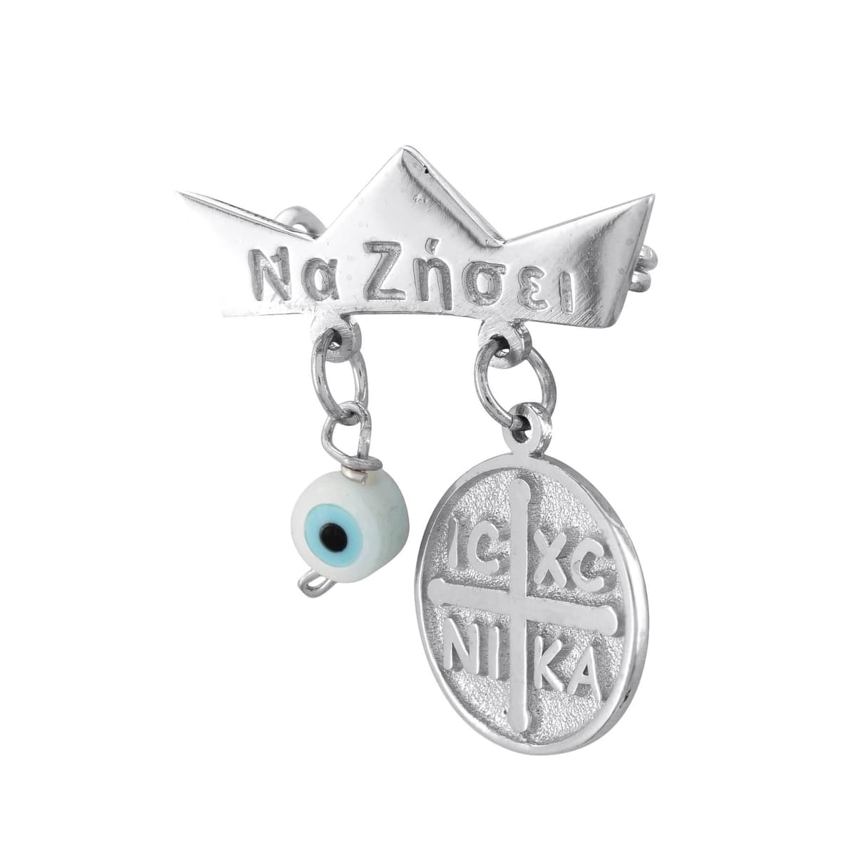 Παραμάνα Για Νεογέννητο Από Λευκό Χρυσό 14 Καρατίων PR621