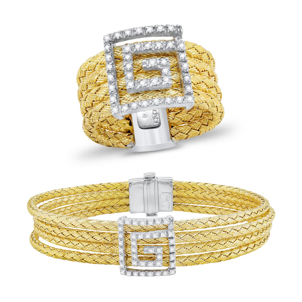 Χειροποιητό Κίτρινο Χρυσό Σετ 18 Καρατίων DSET305