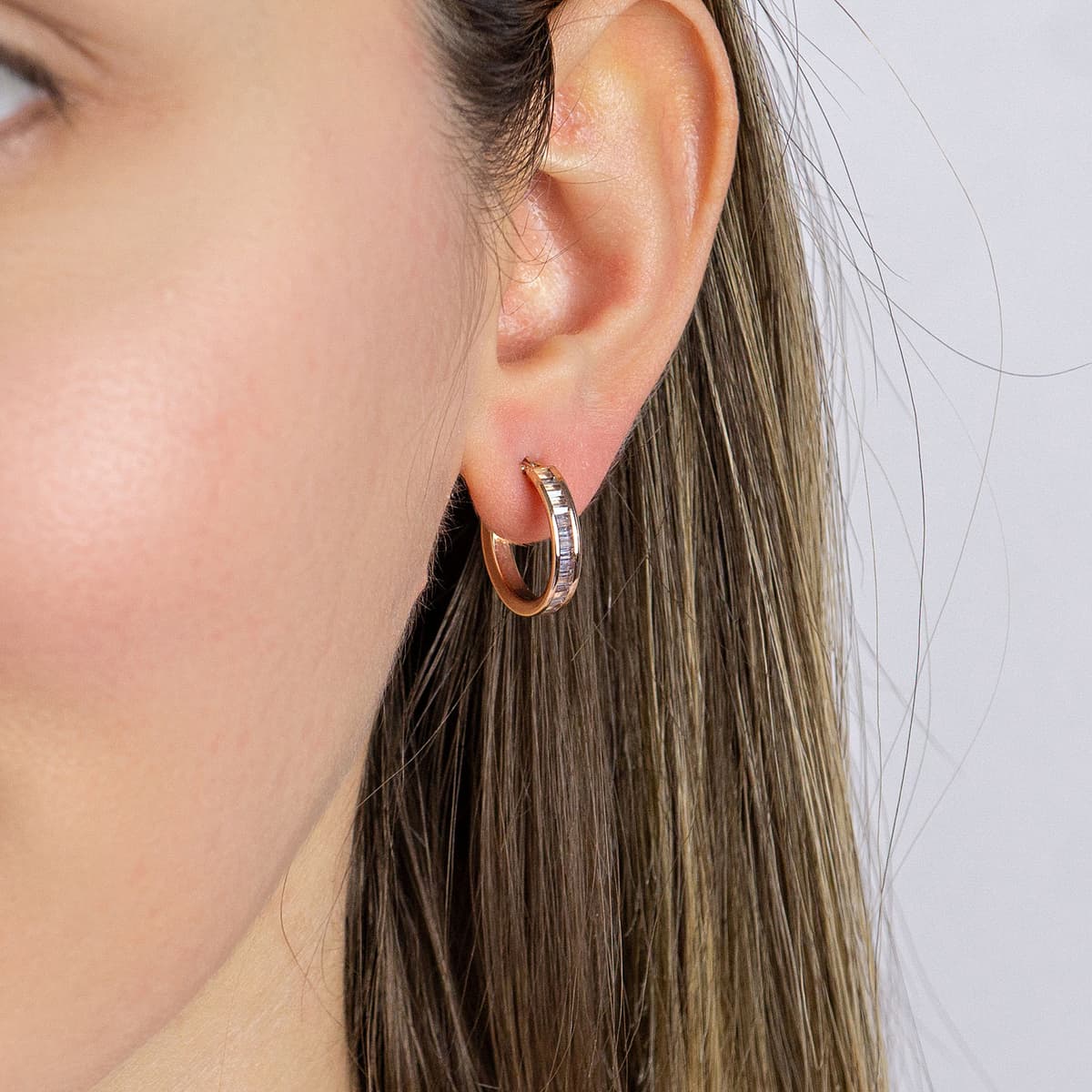 Women's Hoop Earrings Gofas Rose Gold