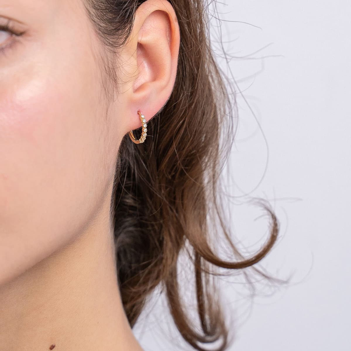 Women's Hoop Earrings Gofas Gold