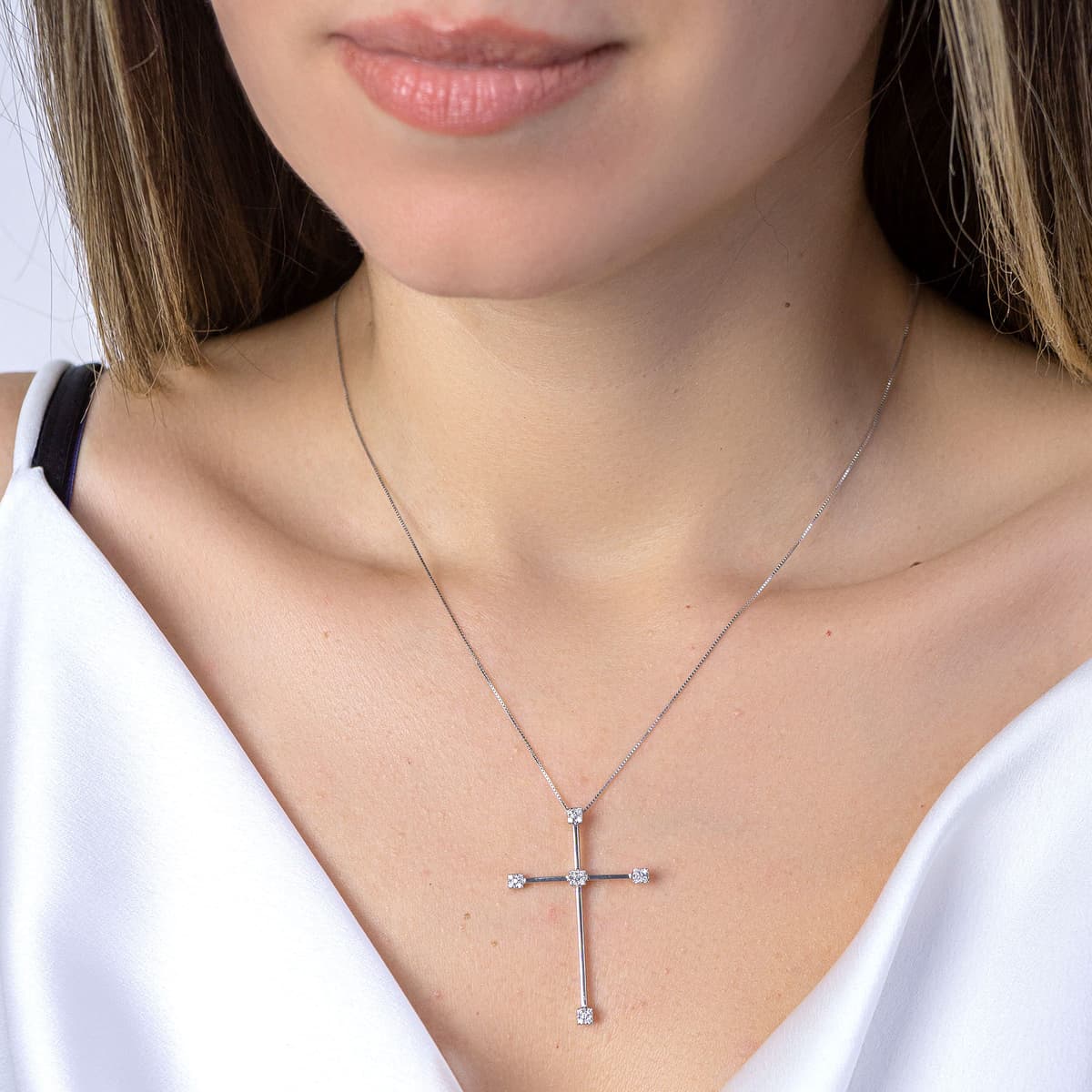 Girls' Baptism Crosses Gofas Silver