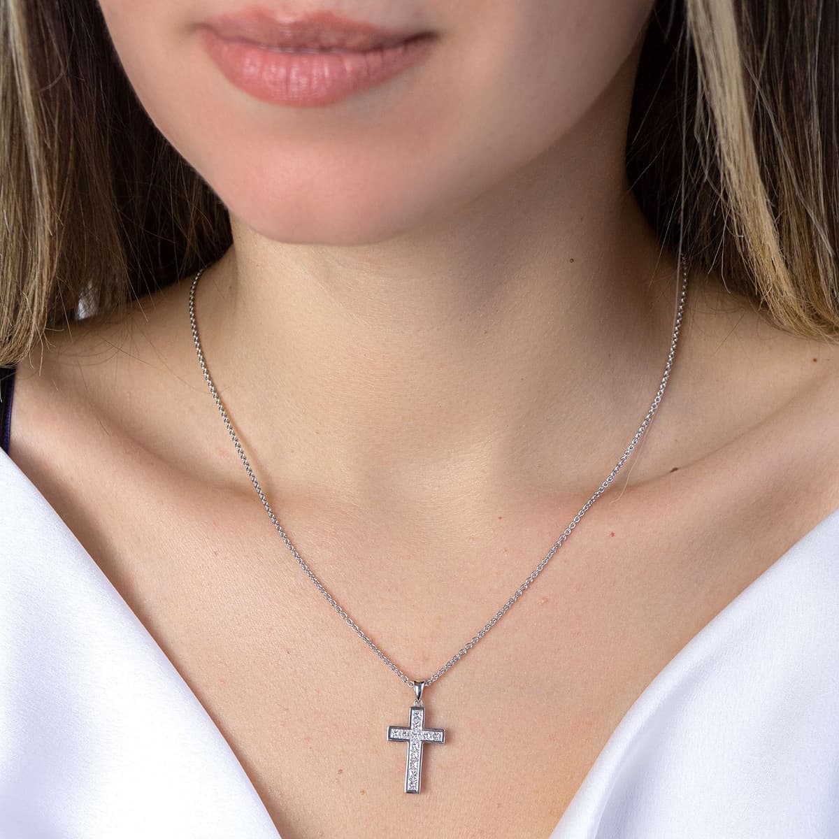 Girls' Baptism Crosses Gofas Silver
