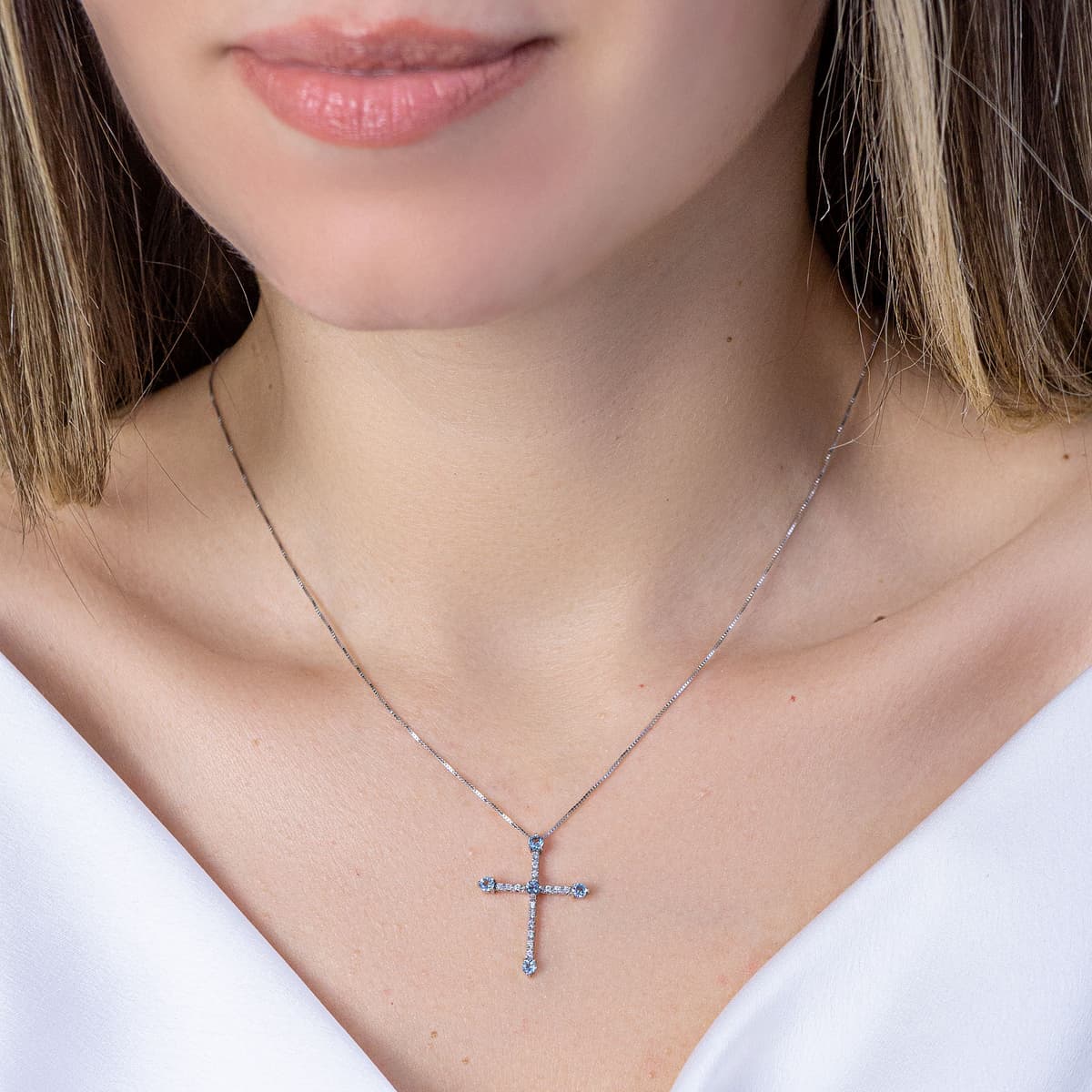 Girls' Baptism Crosses Gofas Silver