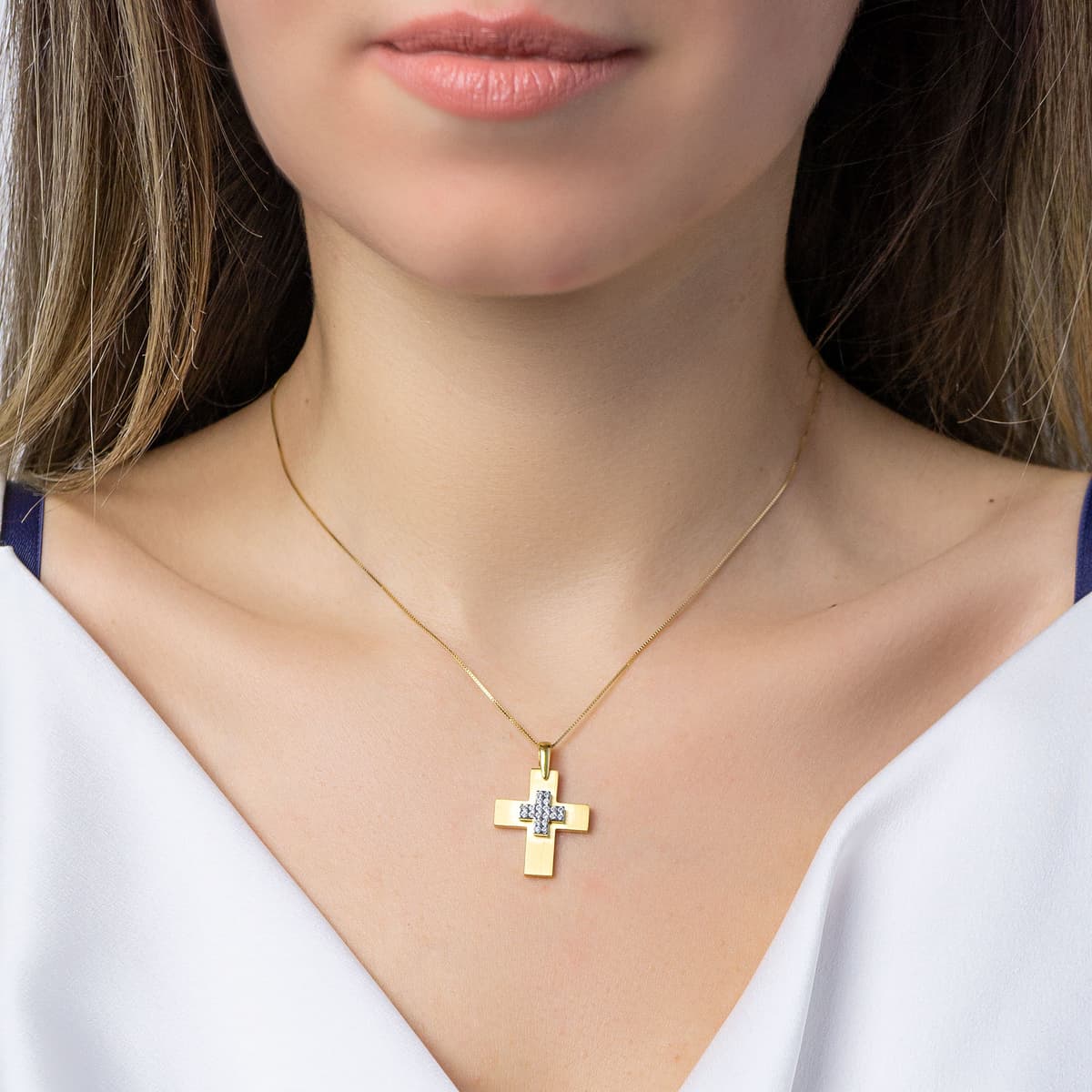 Girls' Baptism Crosses Gofas Gold