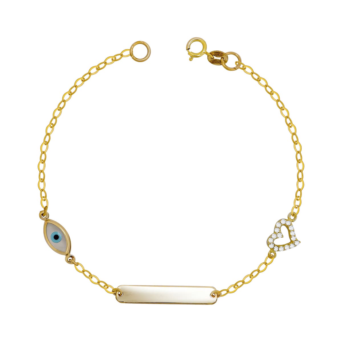 Παιδική Ταυτότητα από Κίτρινο Χρυσό 14 Καρατίων TVR507