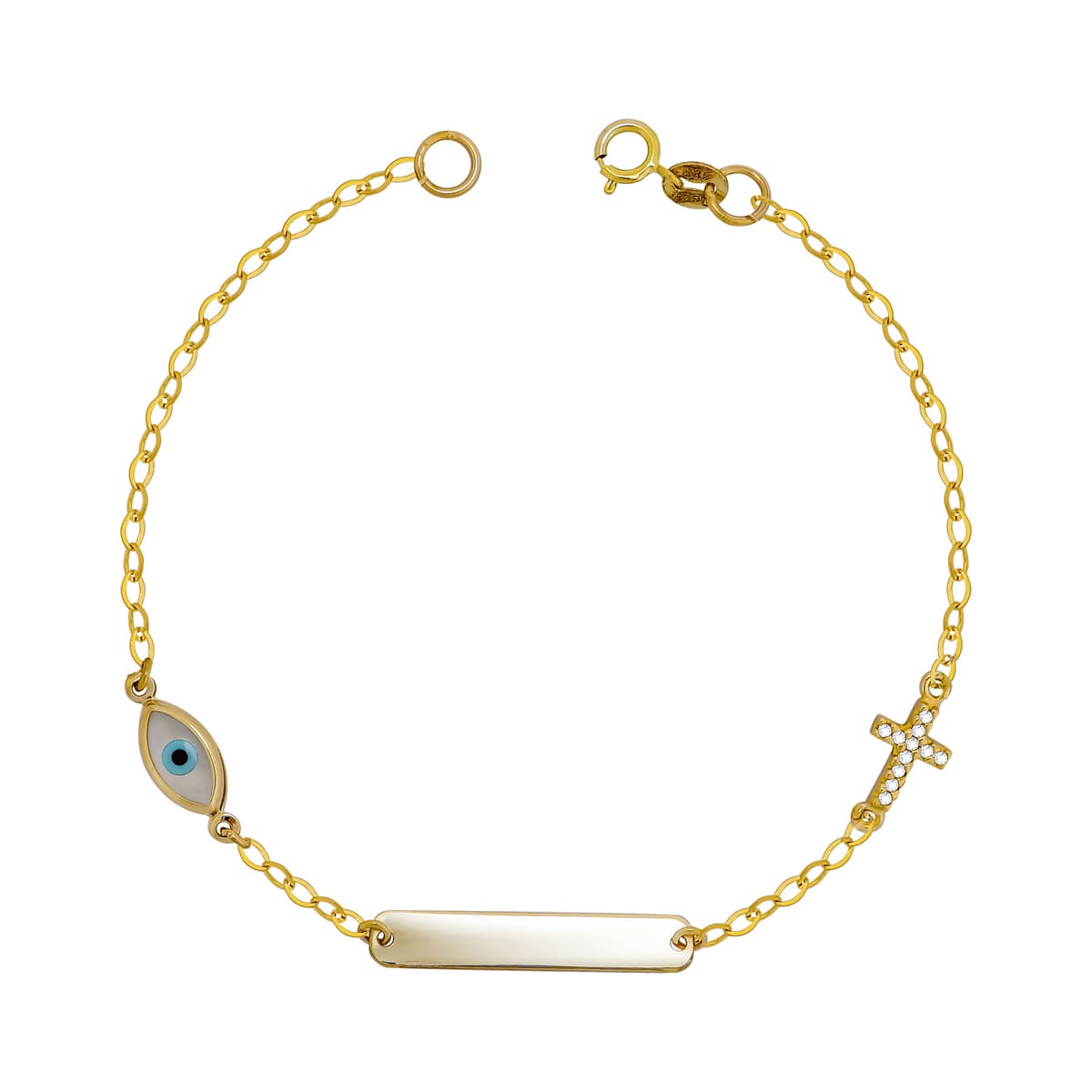 Παιδική Ταυτότητα από Κίτρινο Χρυσό 14 Καρατίων TVR508