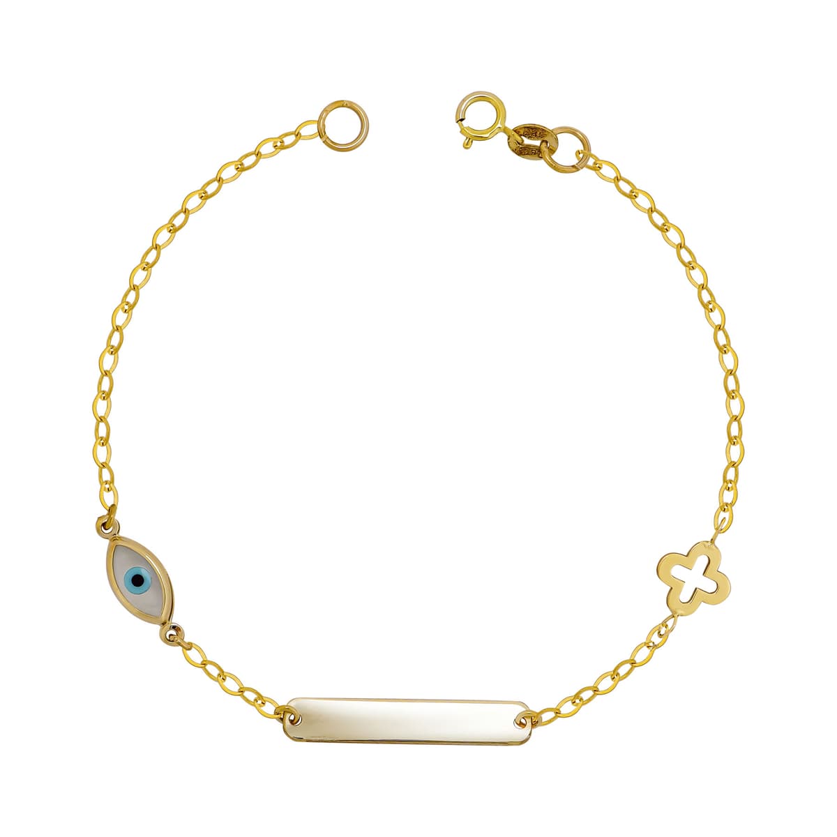 Παιδική Ταυτότητα από Κίτρινο Χρυσό 14 Καρατίων TVR514